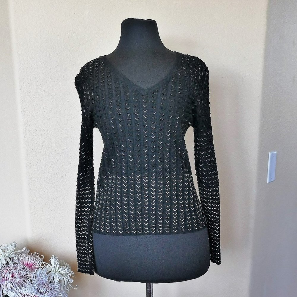 Black Sequin Belldini Top-Size S